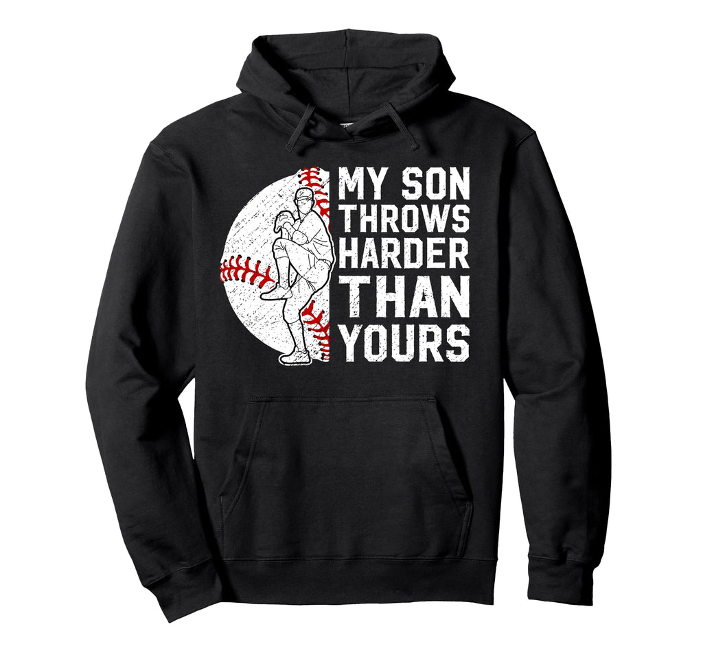Proud Baseball Pitcher Mom Baseball Hoodie - Trendy Graphic for Adults - T-Shirt, Sweatshirt, Hoodie