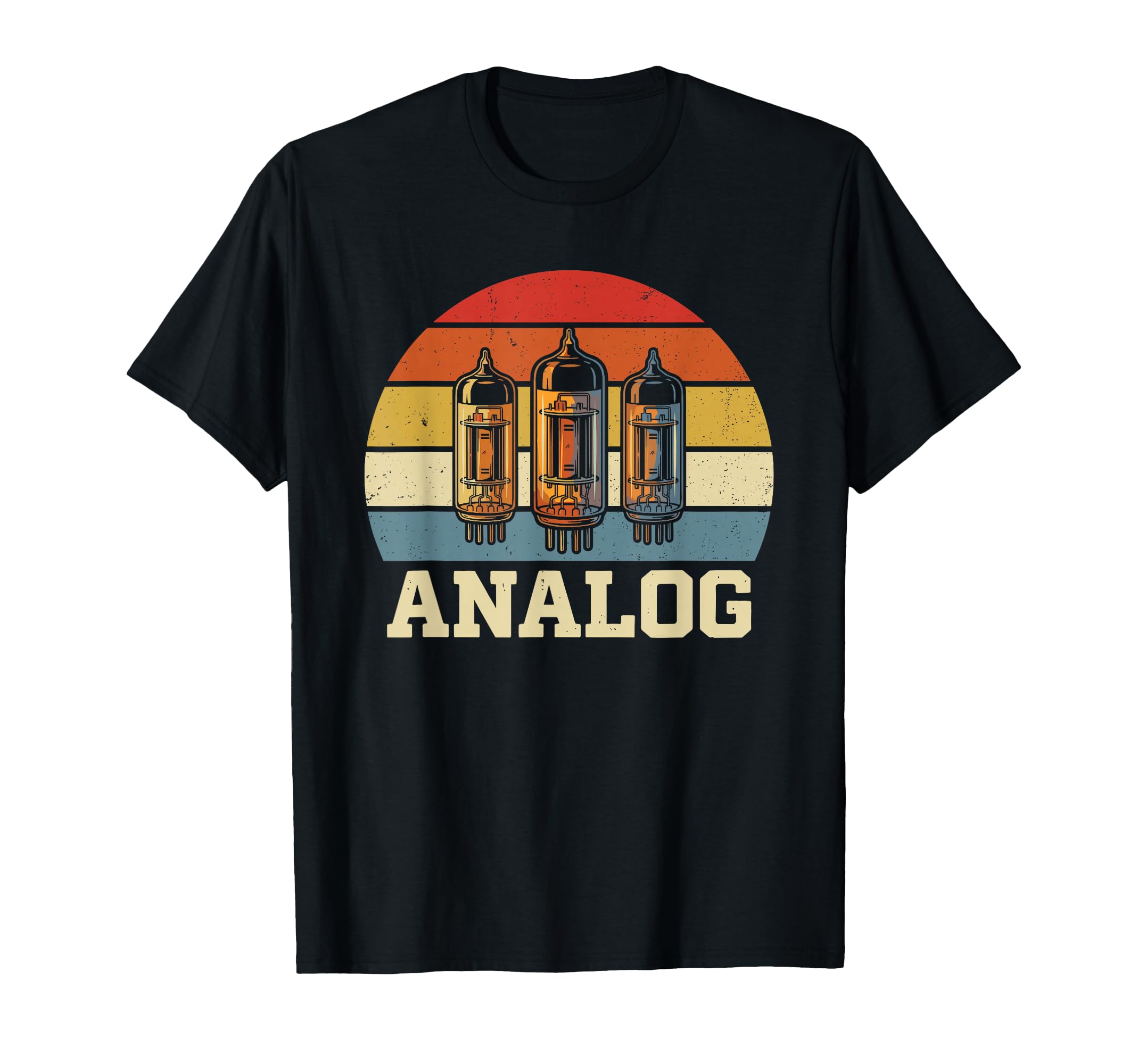 Analog Vacuum Tube Audiophile Sunset Hi T-Shirt - Custom Art Print Unisex - T-Shirt, Sweatshirt, Hoodie