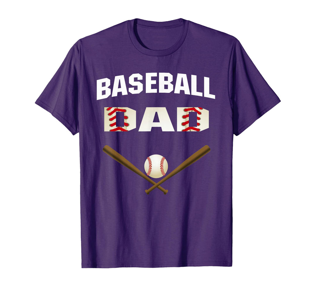 Baseball Dad Best Gift Fathers T-Shirt - Minimalist Print Men Women - T-Shirt, Sweatshirt, Hoodie