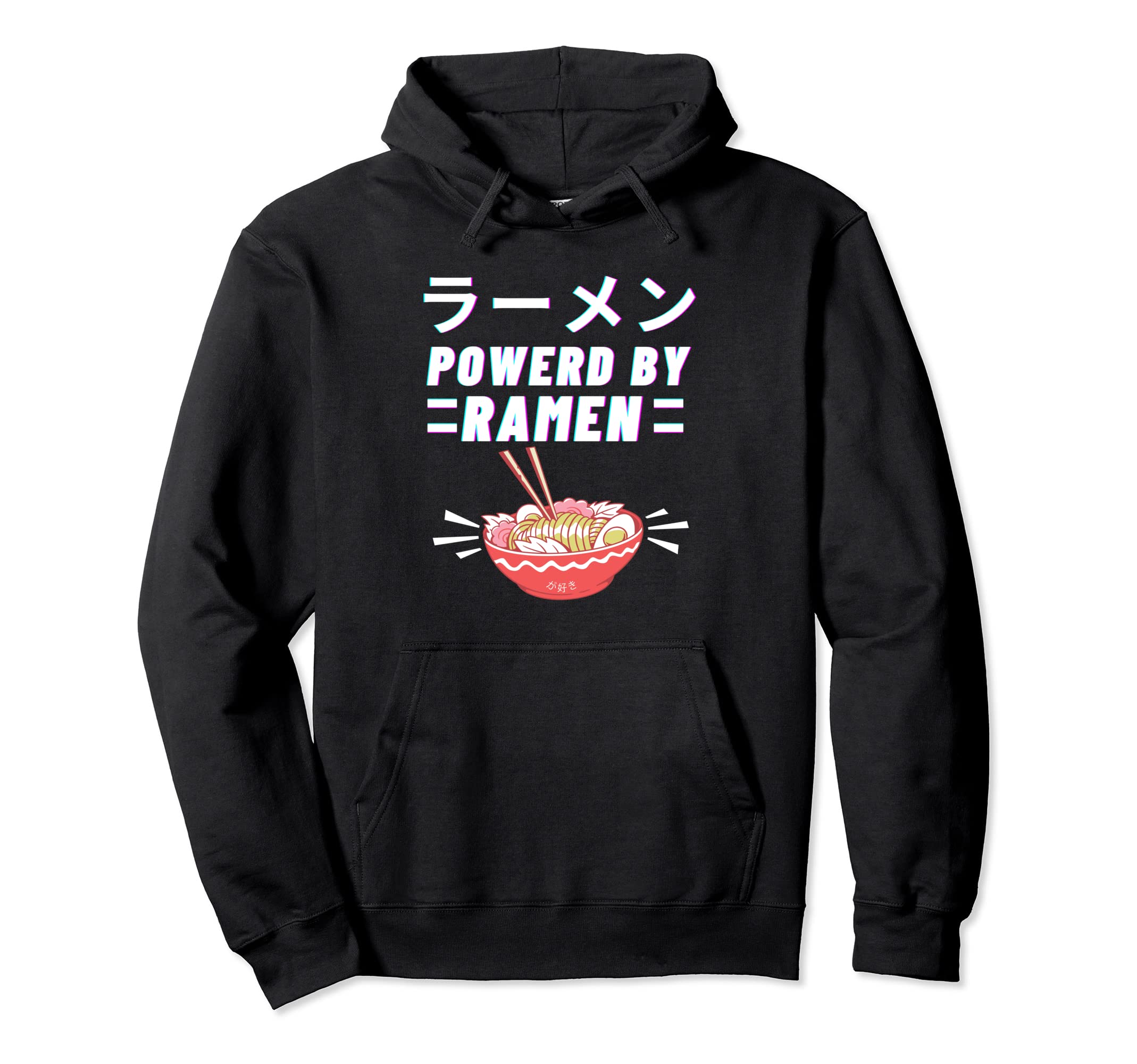 Powered Ramen Anime Japanese Kanji Ramen Hoodie - Trendy Graphic Men Women - T-Shirt, Sweatshirt, Hoodie