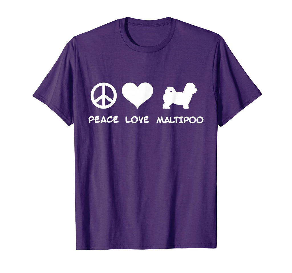 Peace Love Maltipoo T-Shirt - Unique Graphic for Adults - T-Shirt, Sweatshirt, Hoodie