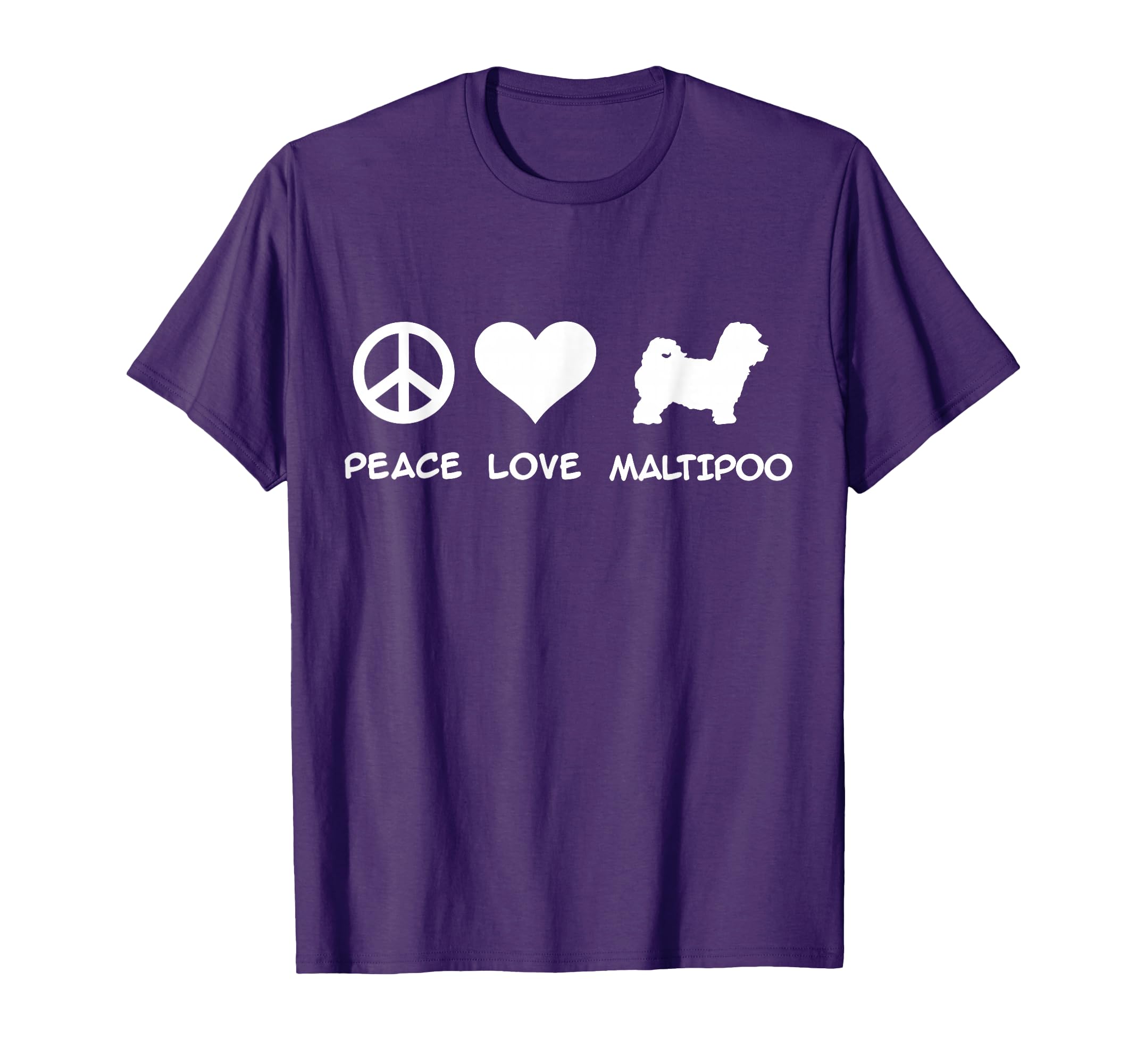 Peace Love Maltipoo T-Shirt - Unique Graphic for Adults - T-Shirt, Sweatshirt, Hoodie