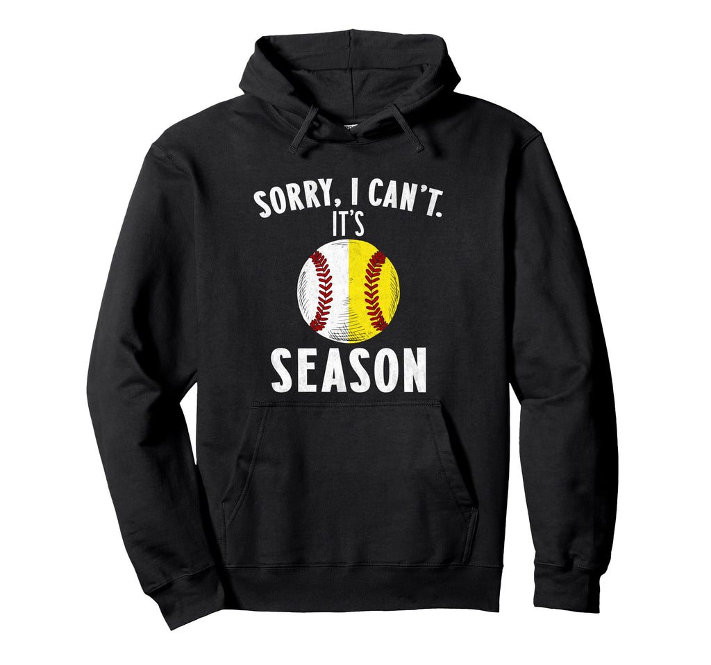 Softball Mom Baseball Sorry I Cant Hoodie - Minimalist Print for Adults - T-Shirt, Sweatshirt, Hoodie