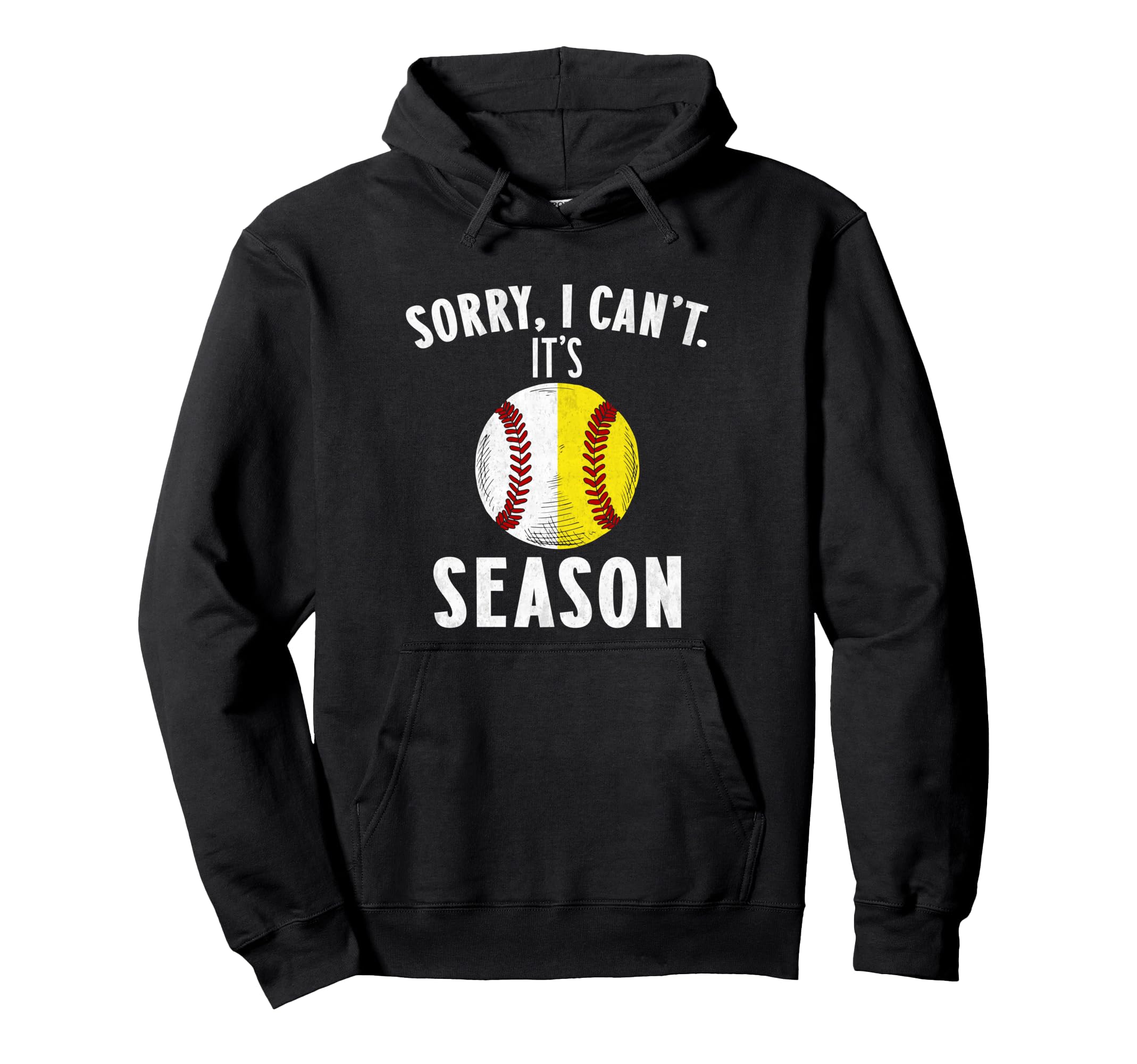 Softball Mom Baseball Sorry I Cant Hoodie - Minimalist Print for Adults - T-Shirt, Sweatshirt, Hoodie
