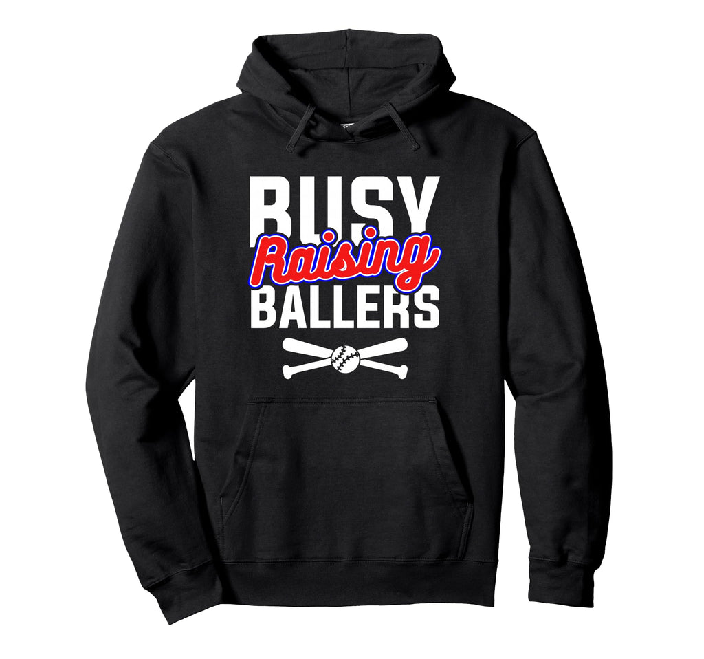 Busy Raising Ballers Mom Baseball Player Hoodie - Unique Graphic Unisex - T-Shirt, Sweatshirt, Hoodie