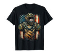 Patriotic Baseball Catcher Camo T-Shirt - Aesthetic Graphic Unisex - T-Shirt, Sweatshirt, Hoodie
