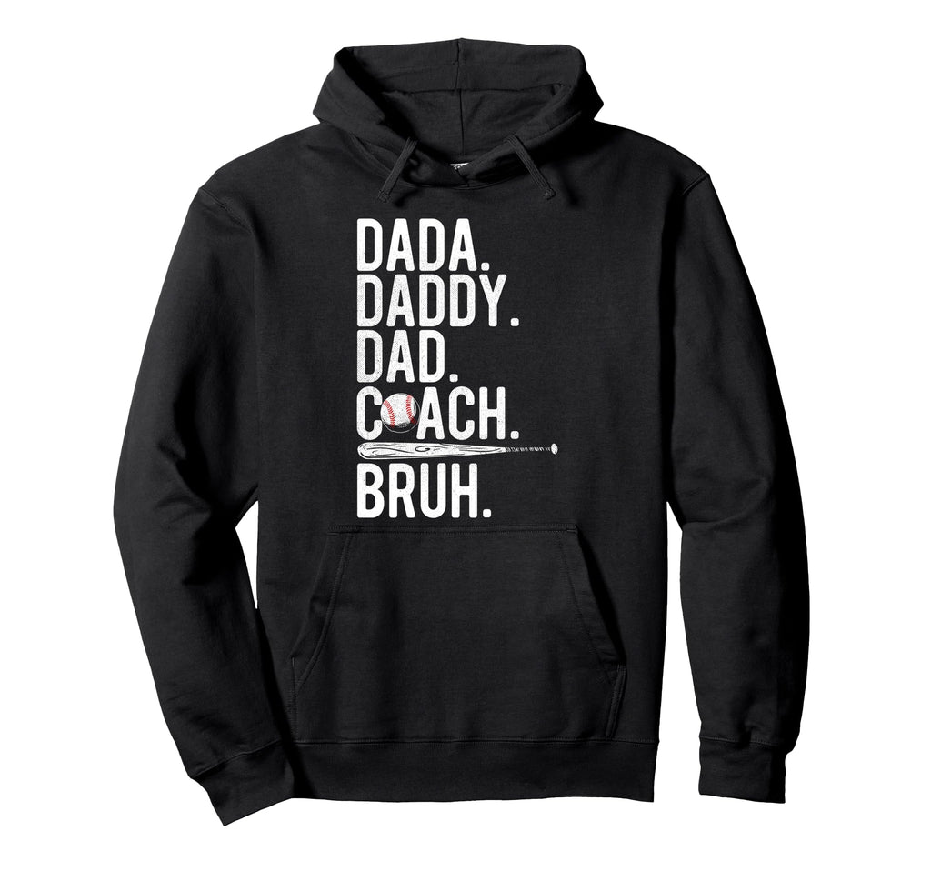 Baseball Coach Dad Fathers Day Funny Hoodie - Graphic Print Men Women - T-Shirt, Sweatshirt, Hoodie