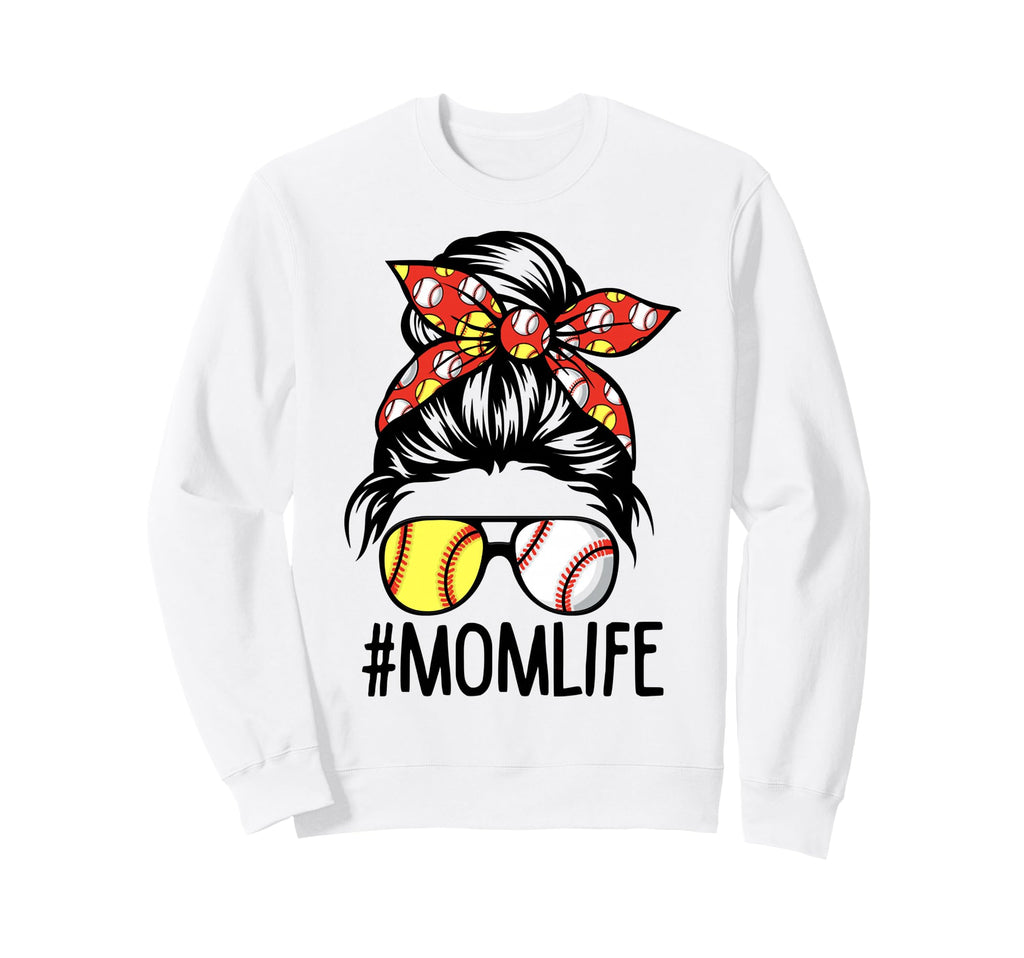 Dy Mom Life Softball Baseball Sweatshirt - Trendy Graphic Men Women - T-Shirt, Sweatshirt, Hoodie