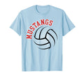 Mustangs Volleyball Mom Game Day T-Shirt - Aesthetic Graphic for Adults - T-Shirt, Sweatshirt, Hoodie