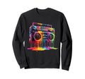 Dripping Paint Boombox Old Sweatshirt - Fun Novelty Design for Adults - T-Shirt, Sweatshirt, Hoodie