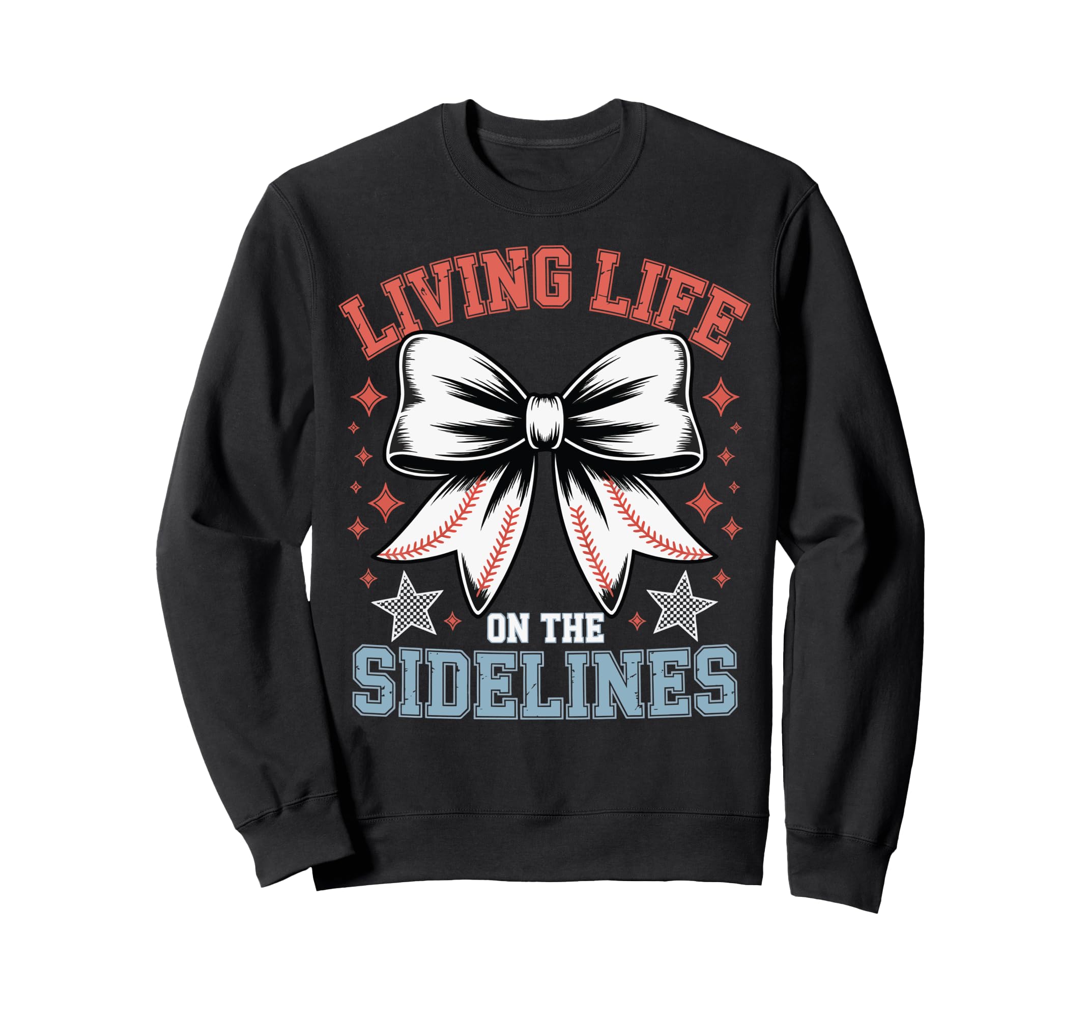 Living Life Sidelines Baseball Sweatshirt - Aesthetic Graphic Unisex - T-Shirt, Sweatshirt, Hoodie