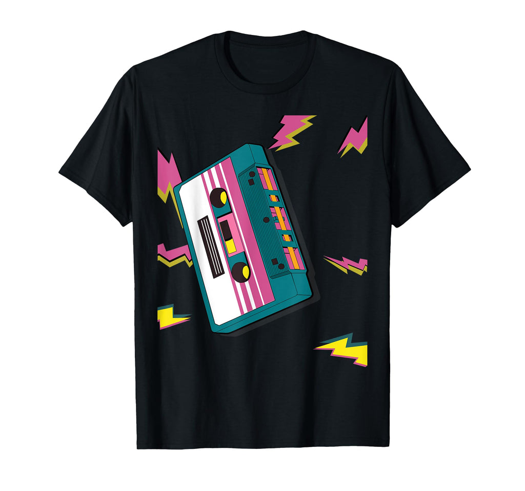 Cassette Tape 80S 90S Neon T-Shirt - Novelty Apparel Unisex - T-Shirt, Sweatshirt, Hoodie