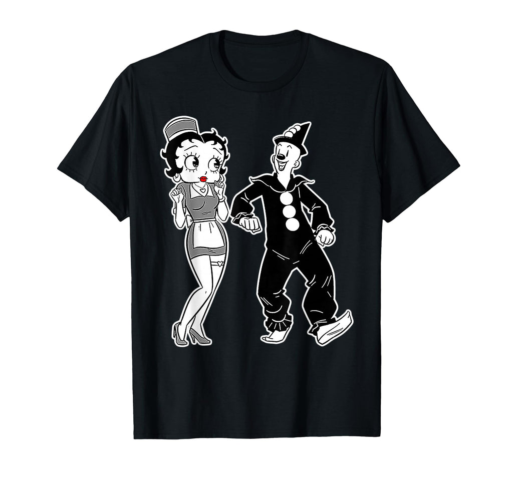 Koko Clown Ghost And Girlfriend Cartoon T-Shirt - Novelty Apparel Unisex - T-Shirt, Sweatshirt, Hoodie