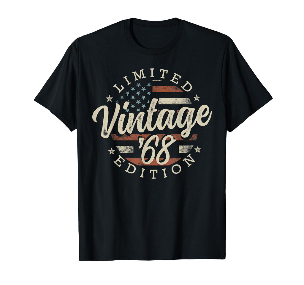 1968 Usa Flag 58Th Birthday T-Shirt - Trendy Graphic for Adults - T-Shirt, Sweatshirt, Hoodie