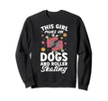 Runs Dogs And Roller Skating Sweatshirt - Minimalist Print Unisex - T-Shirt, Sweatshirt, Hoodie