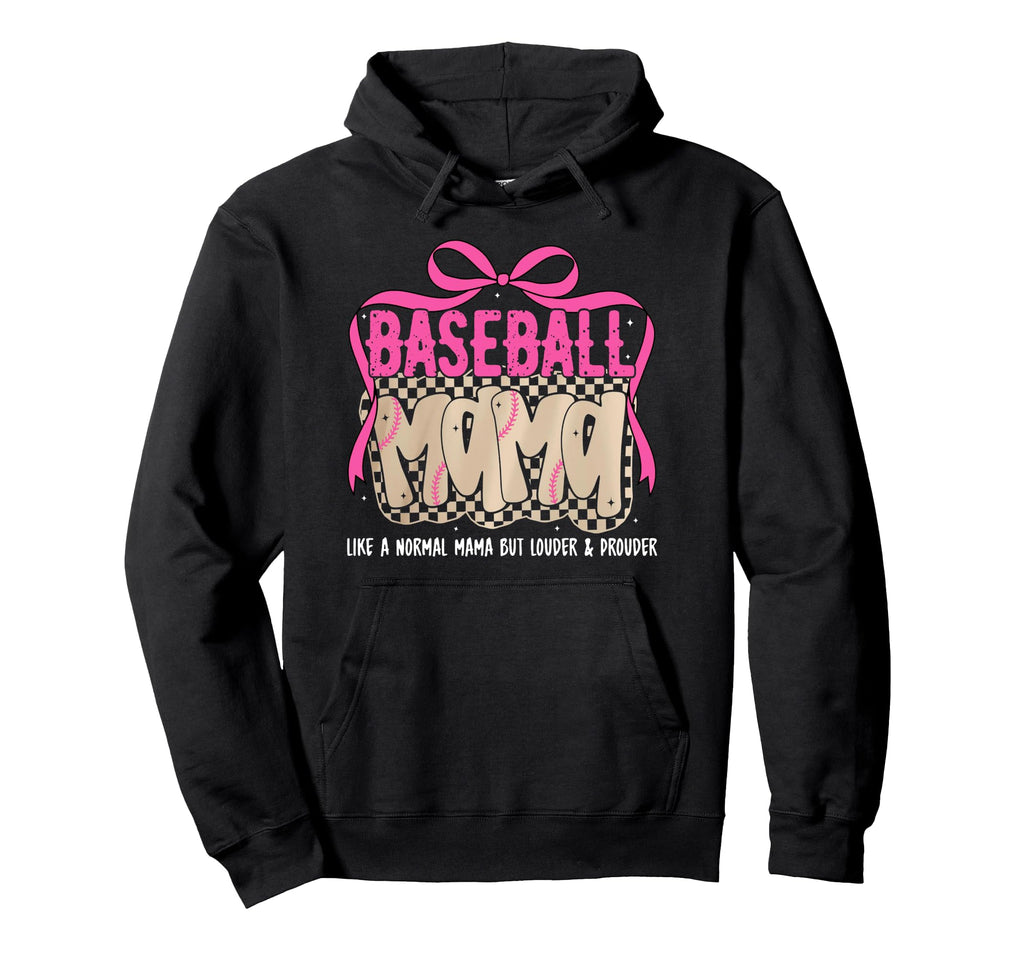 Baseball Mama Like Normal Mama Coquette Hoodie - Unique Graphic Men Women - T-Shirt, Sweatshirt, Hoodie