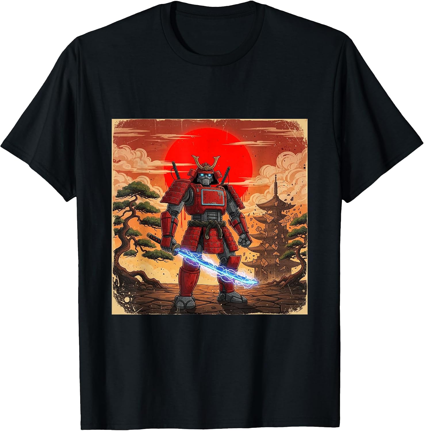 Cyber Bushido Mecha Warrior Apparel - Adult & Kids T-Shirts, Sweatshirts & Hoodies apparel design preview 1