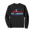 St Louis Baseball Minimalist Sweatshirt - Custom Art Print Men Women - T-Shirt, Sweatshirt, Hoodie