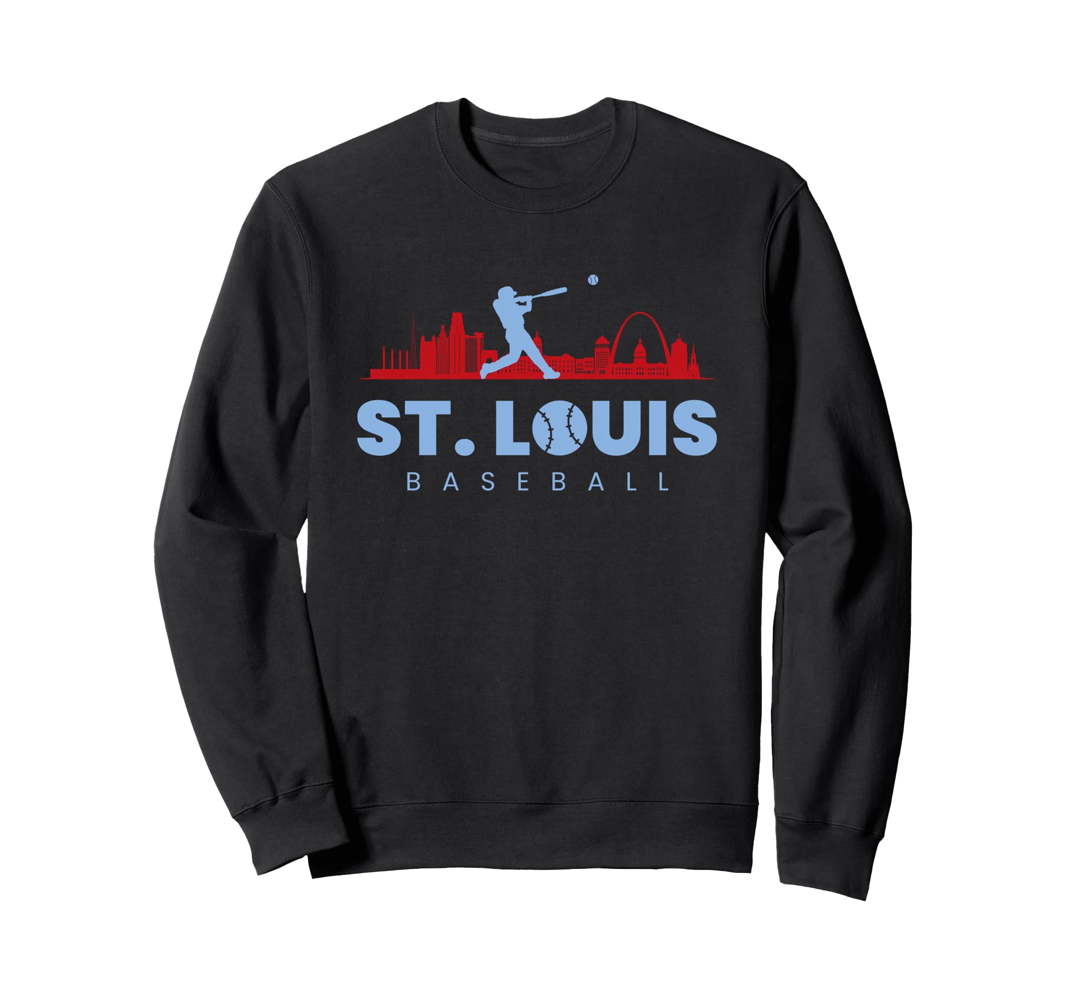 St Louis Baseball Minimalist Sweatshirt - Custom Art Print Men Women - T-Shirt, Sweatshirt, Hoodie