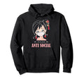 Anti Social Japanese Japan Aesthetic Hoodie - Unique Graphic for Adults - T-Shirt, Sweatshirt, Hoodie