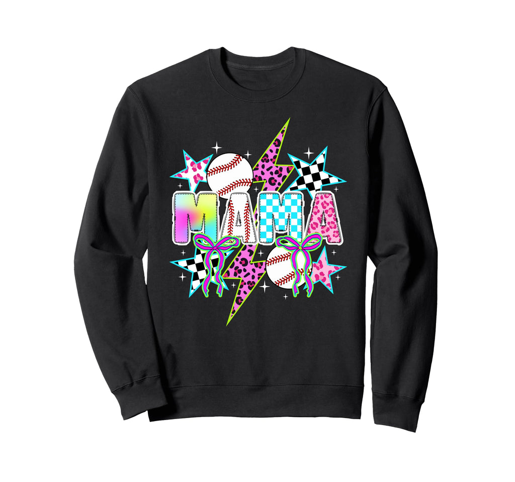 Baseball Mama Preppy Baseball Mom Sweatshirt - Minimalist Print Men Women - T-Shirt, Sweatshirt, Hoodie
