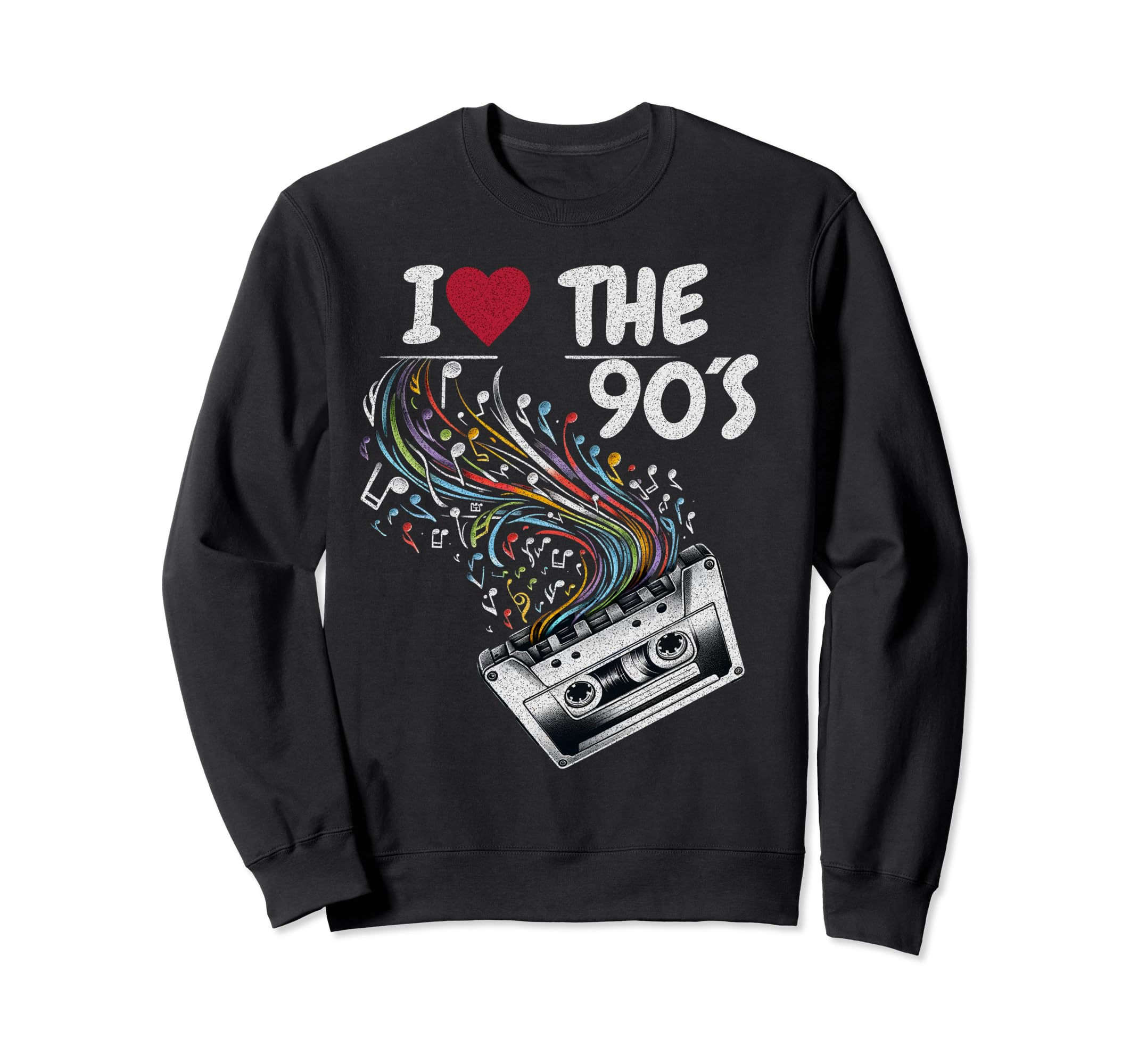 90S Music Notes Cassette Tape Music Sweatshirt - Aesthetic Graphic Unisex - T-Shirt, Sweatshirt, Hoodie