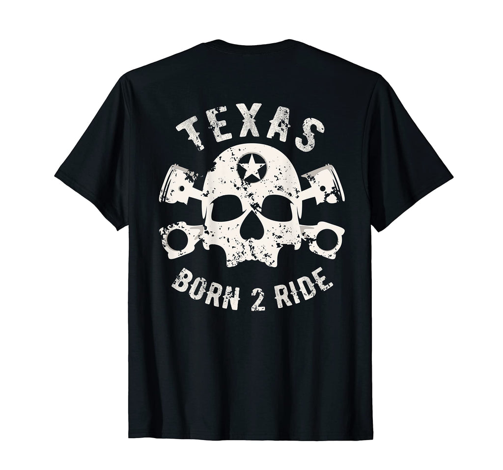 Texas Biker Distressed Back T-Shirt - Aesthetic Graphic for Adults - T-Shirt, Sweatshirt, Hoodie