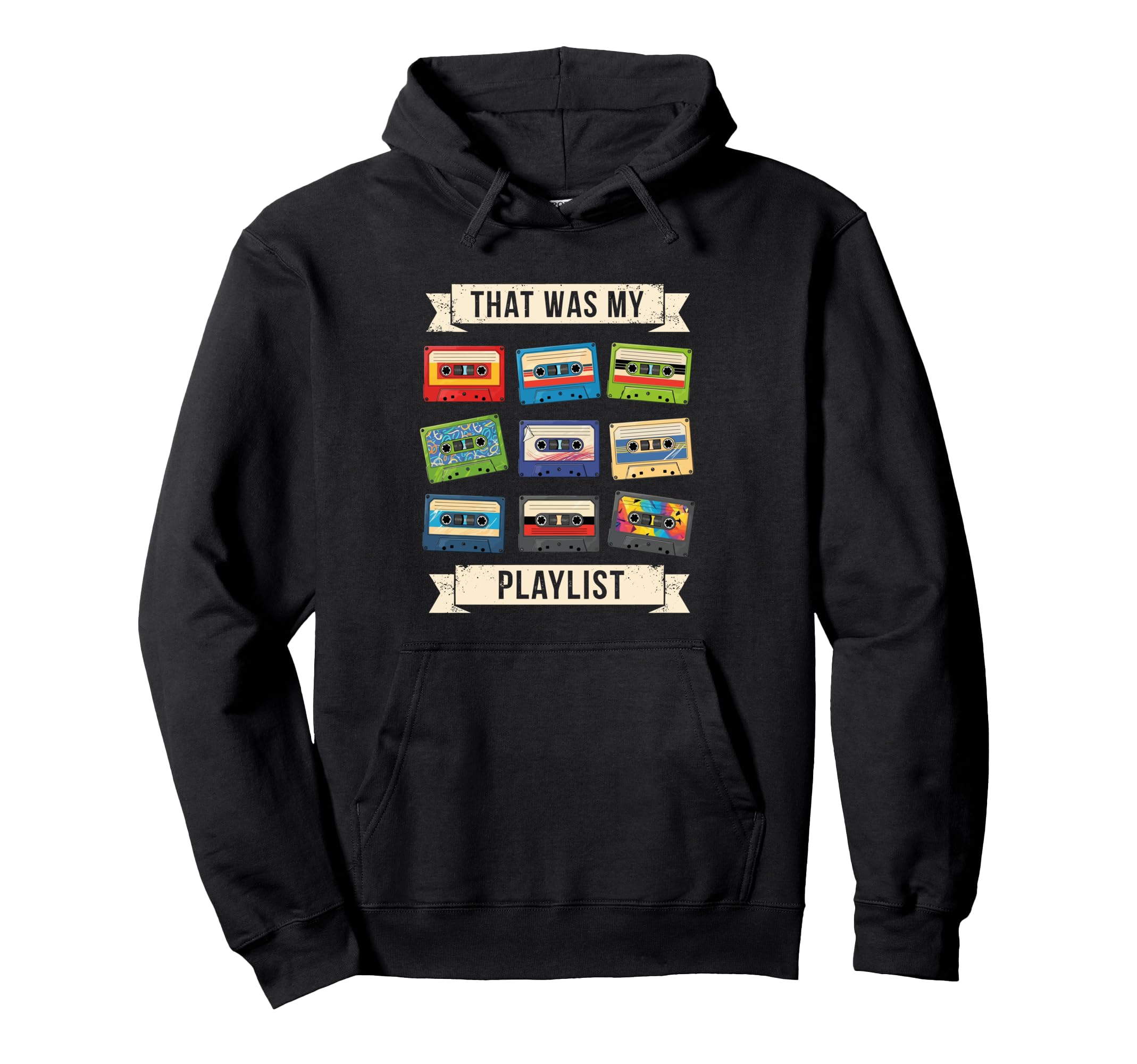 That Was My Playlist Cassette Tape Hoodie - Unique Graphic for Adults - T-Shirt, Sweatshirt, Hoodie
