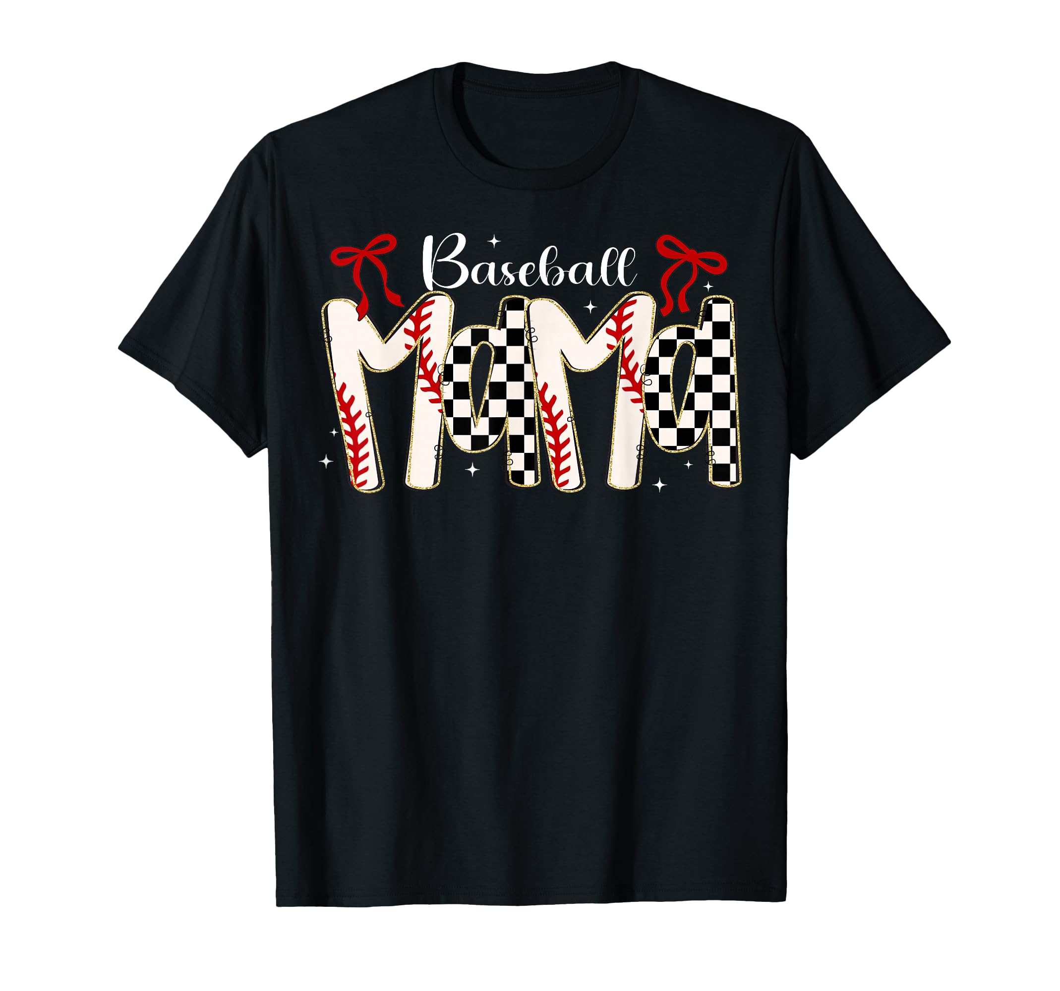 Baseball Mama Coquette Bow Game T-Shirt - Fun Novelty Design for Adults - T-Shirt, Sweatshirt, Hoodie