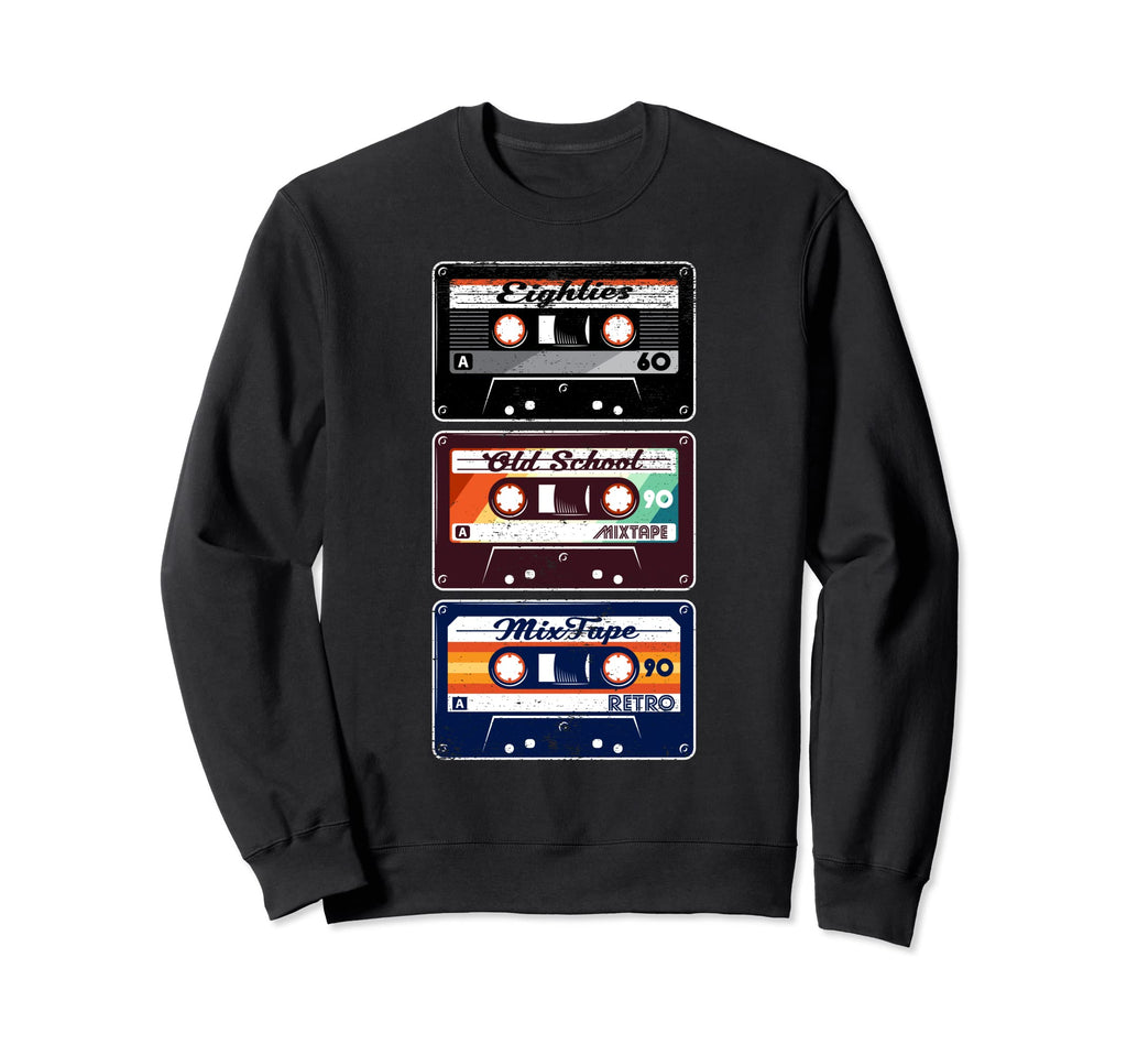 Old School Hip Hop 80S 90S Mixtape Sweatshirt - Unique Graphic Men Women - T-Shirt, Sweatshirt, Hoodie