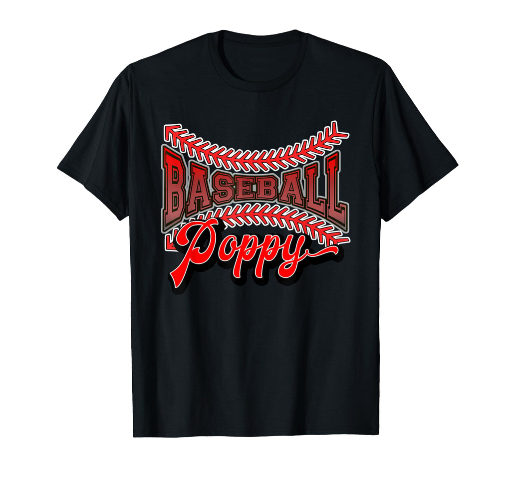 Baseball Poppy Baseball Grandpa T-Shirt - Unique Graphic Unisex - T-Shirt, Sweatshirt, Hoodie