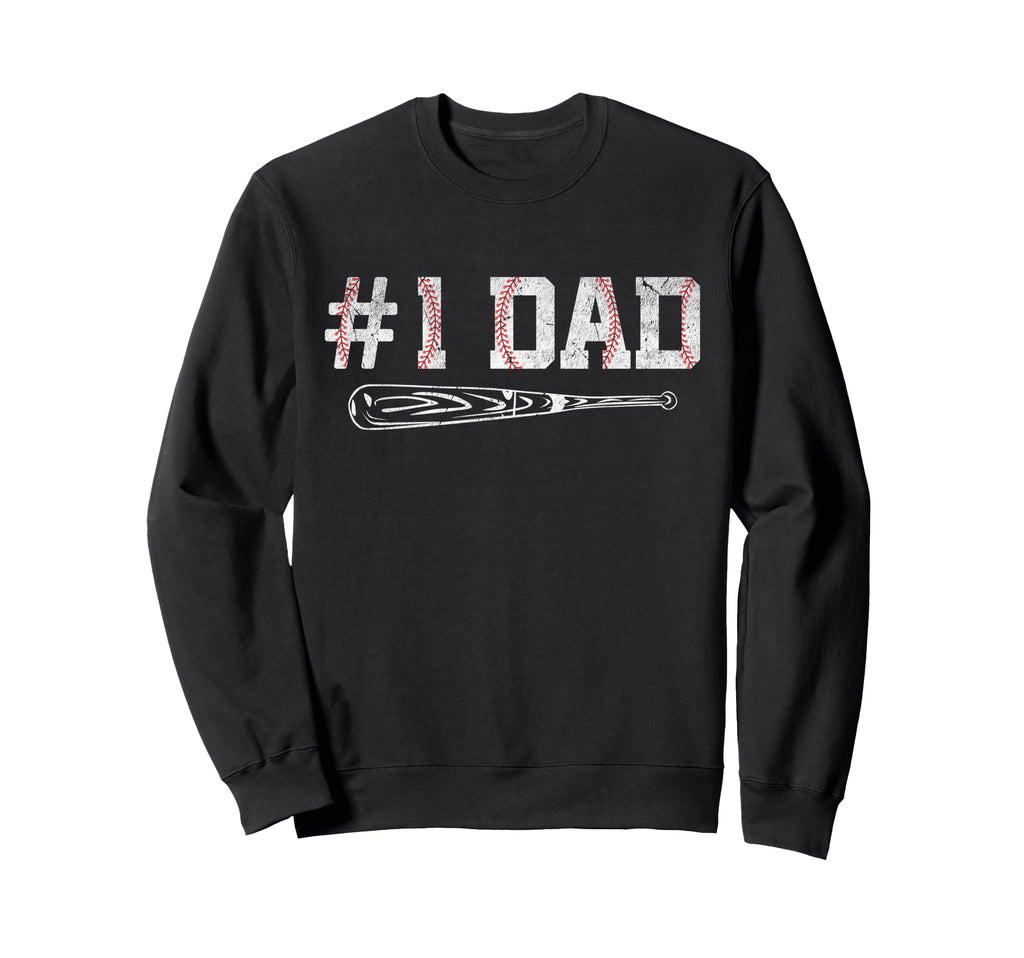 Baseball Dad Daddy Fathers Day Number Sweatshirt - Unique Graphic Unisex - T-Shirt, Sweatshirt, Hoodie