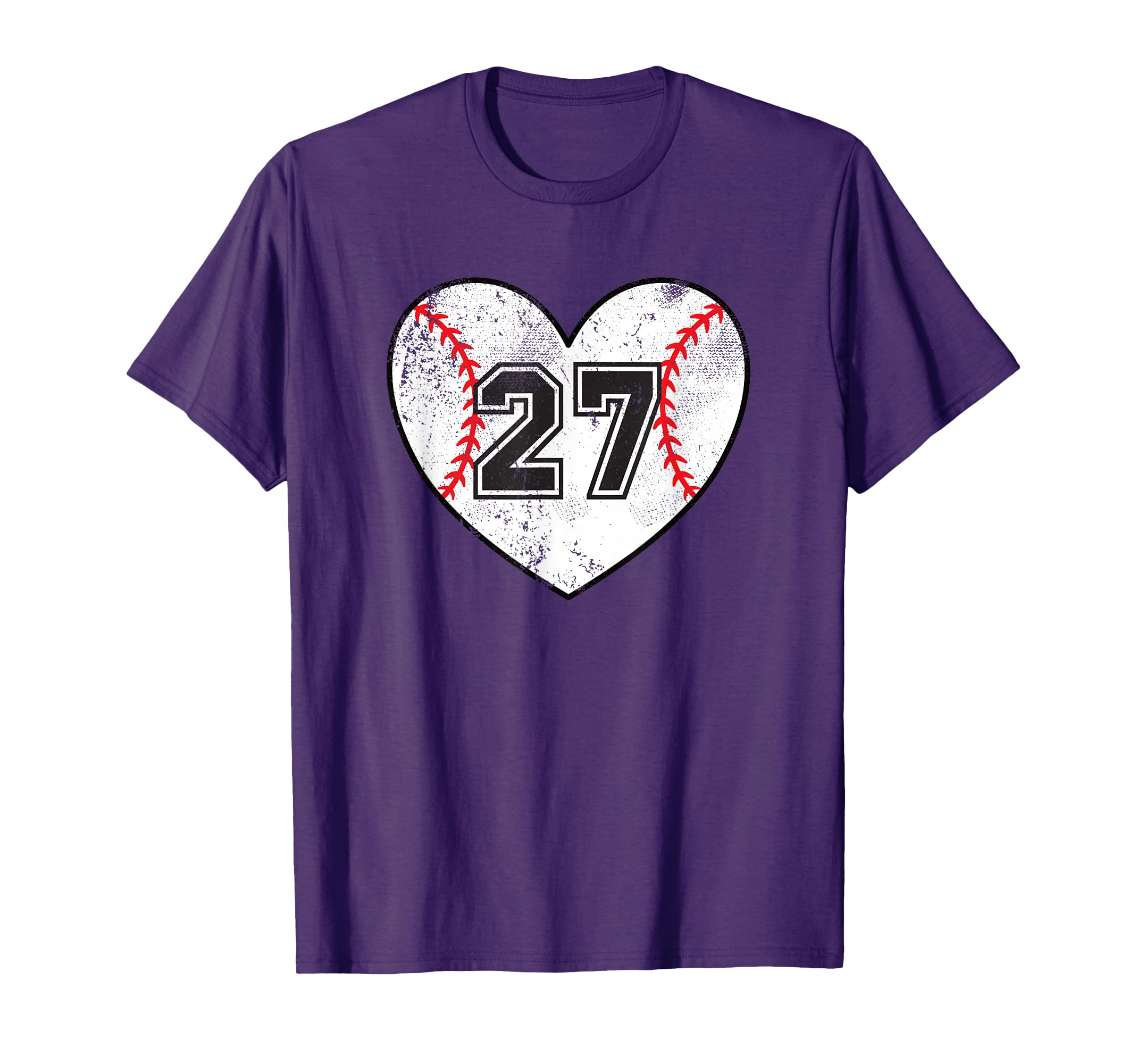 Baseball Heart Player 27 Baseball Mom T-Shirt - Graphic Print for Adults - T-Shirt, Sweatshirt, Hoodie