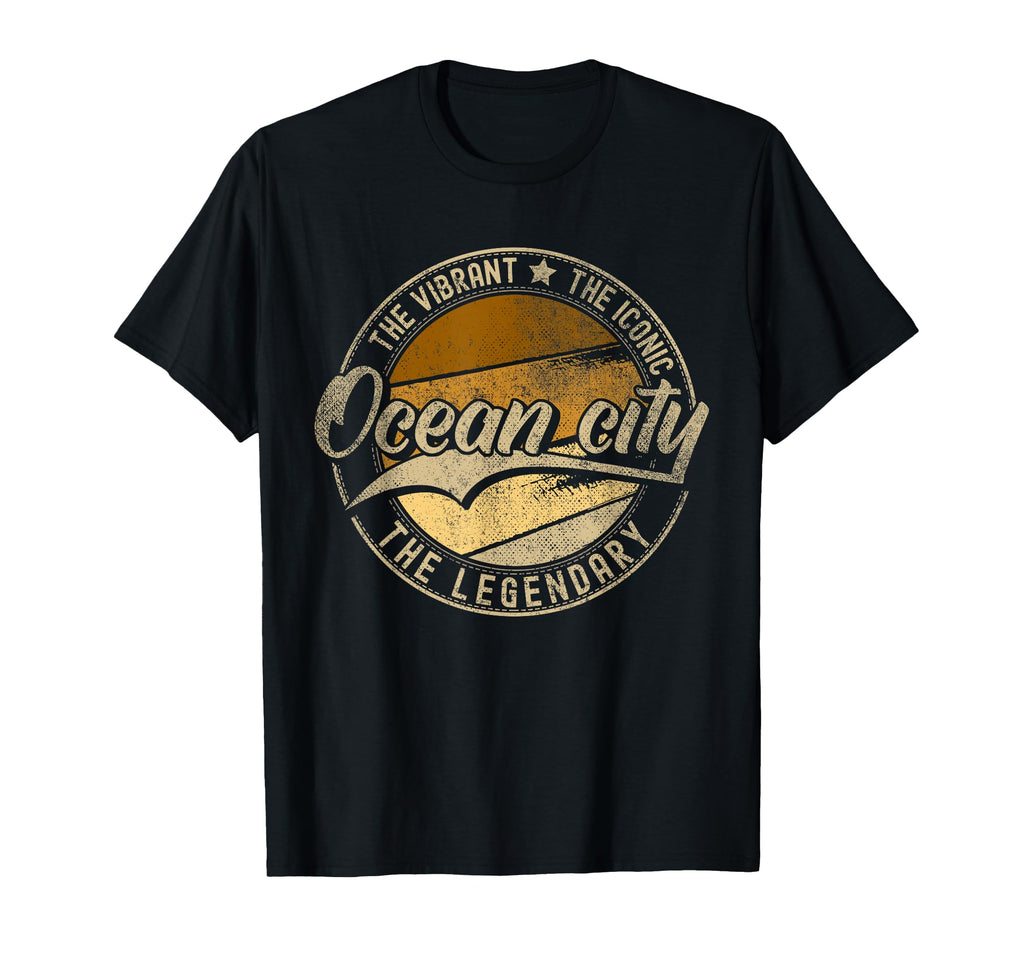 Ocean City Md Maryland Distressed T-Shirt - Custom Art Print Unisex - T-Shirt, Sweatshirt, Hoodie