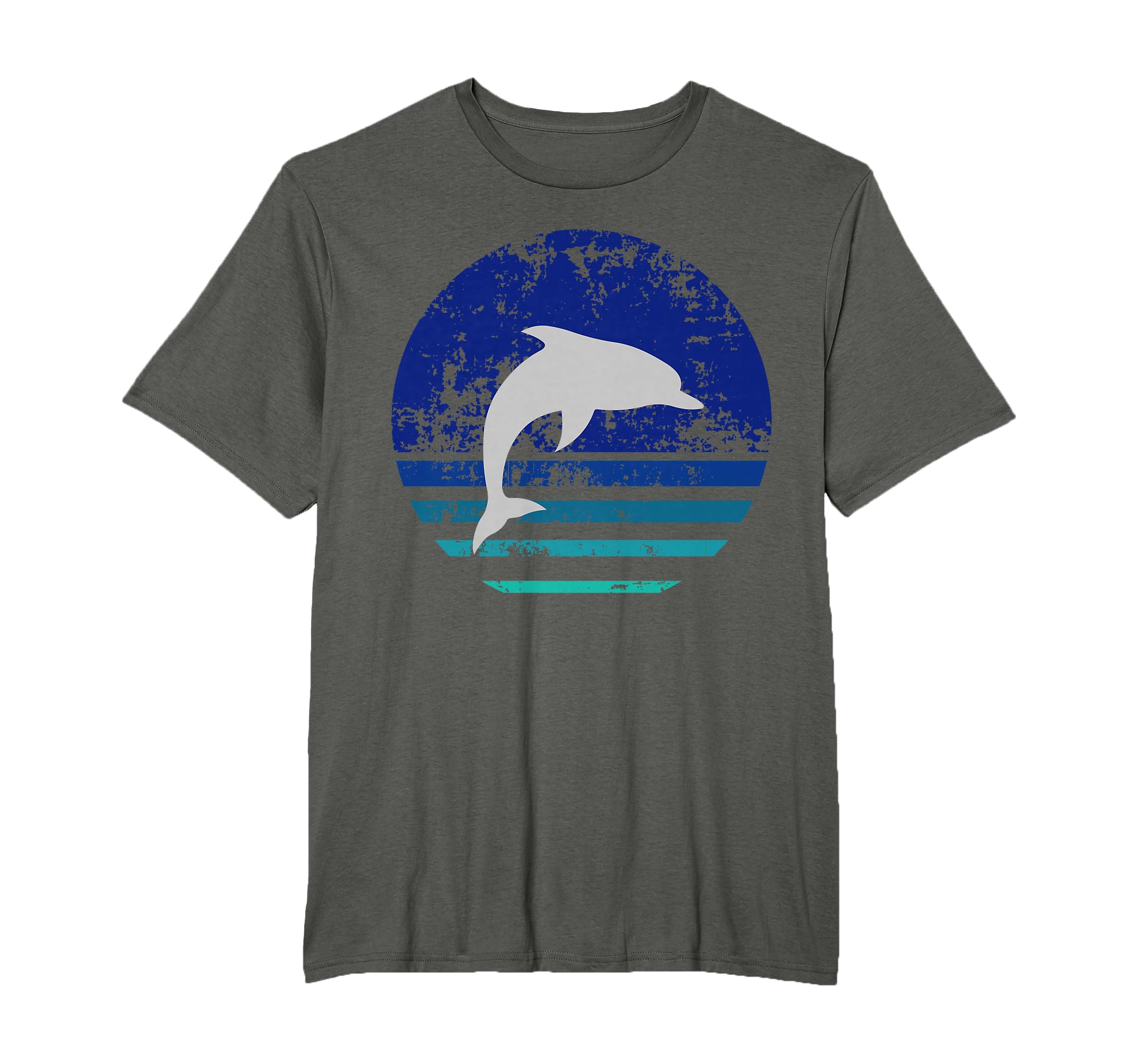 Distressed Dolphin Gift T-Shirt - Minimalist Print Unisex - T-Shirt, Sweatshirt, Hoodie