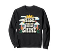 Rise And Shine 70S Sun Rainbow Sweatshirt - Casual Everyday Wear Unisex - T-Shirt, Sweatshirt, Hoodie