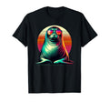 Sunset Hawaiian Monk Seal Sunglasses T-Shirt - Unique Graphic Men Women - T-Shirt, Sweatshirt, Hoodie