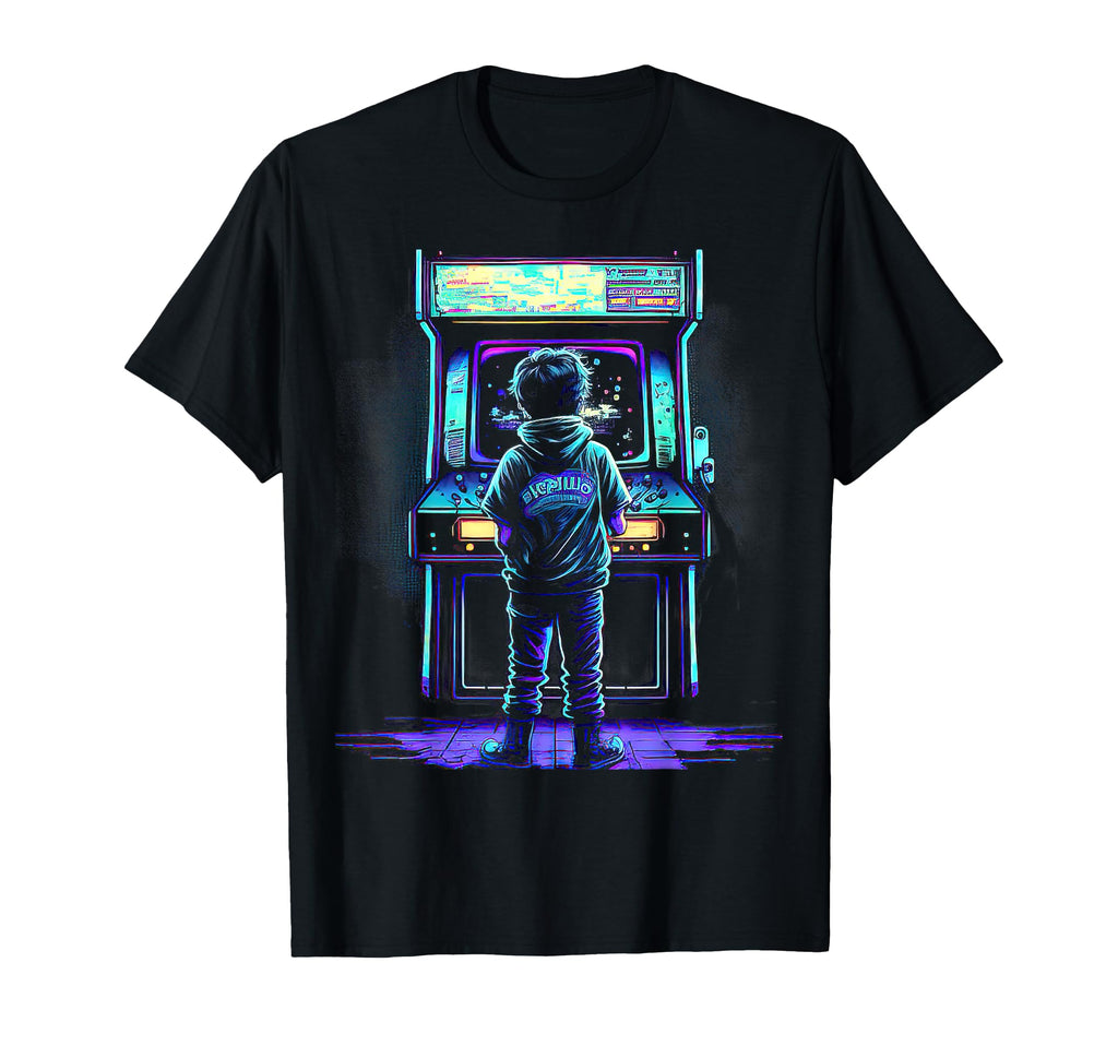 80S Video Game Arcade T-Shirt - Custom Art Print for Adults - T-Shirt, Sweatshirt, Hoodie