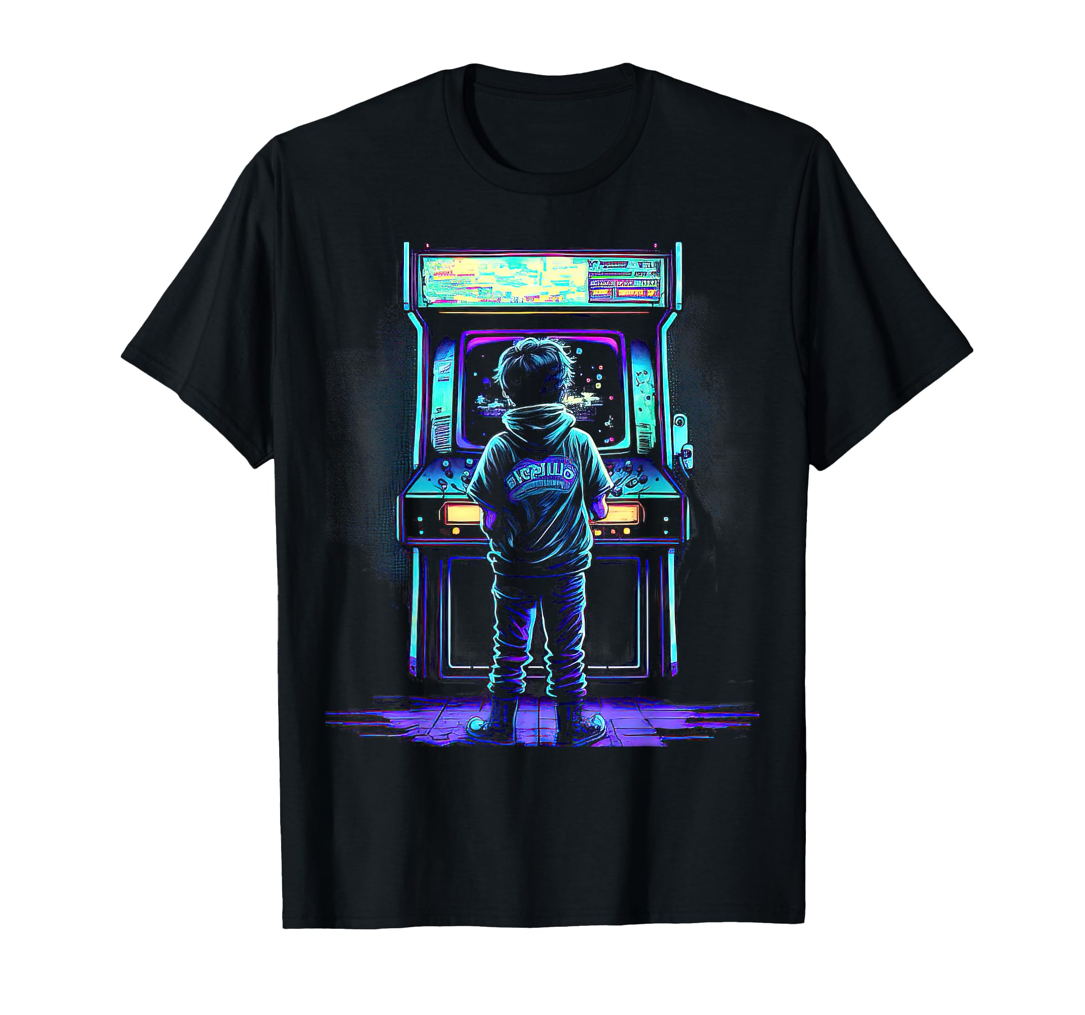 80S Video Game Arcade T-Shirt - Custom Art Print for Adults - T-Shirt, Sweatshirt, Hoodie