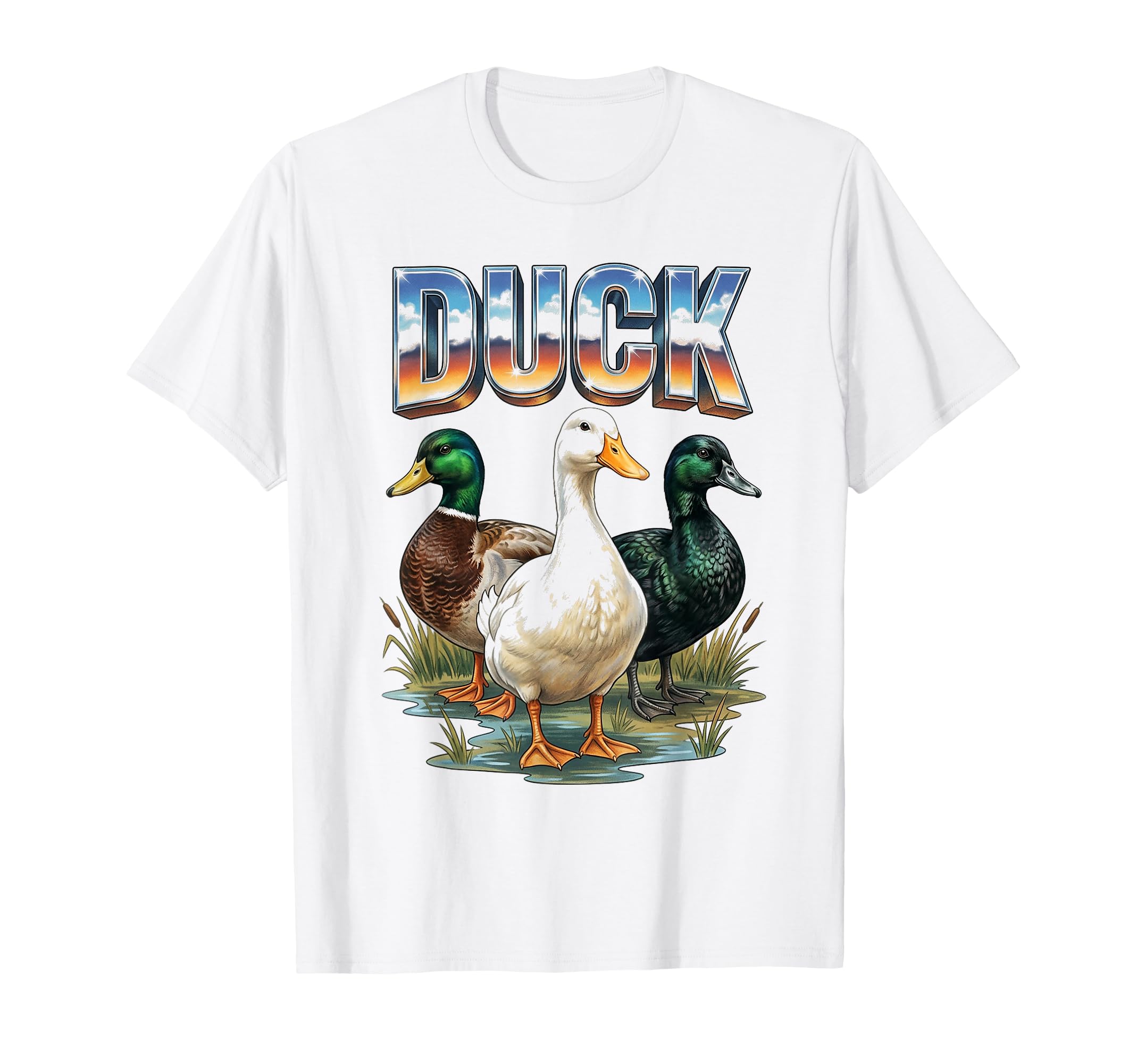 Duck 70S 90S Duck Farm Birds Lover T-Shirt - Fun Novelty Design Men Women - T-Shirt, Sweatshirt, Hoodie