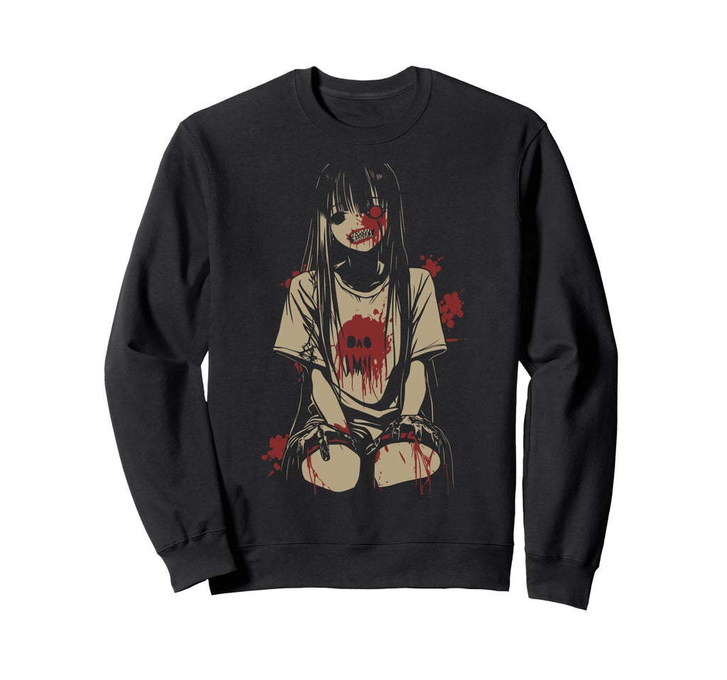 Anime Horror Aesthetic Soft Sweatshirt - Custom Art Print for Adults - T-Shirt, Sweatshirt, Hoodie
