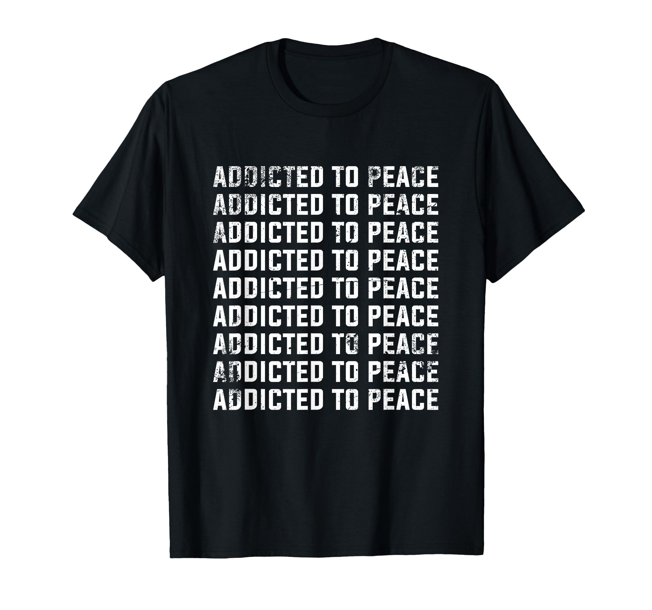 Addicted To Peace Sign Symbol Love T-Shirt - Custom Art Print Men Women - T-Shirt, Sweatshirt, Hoodie