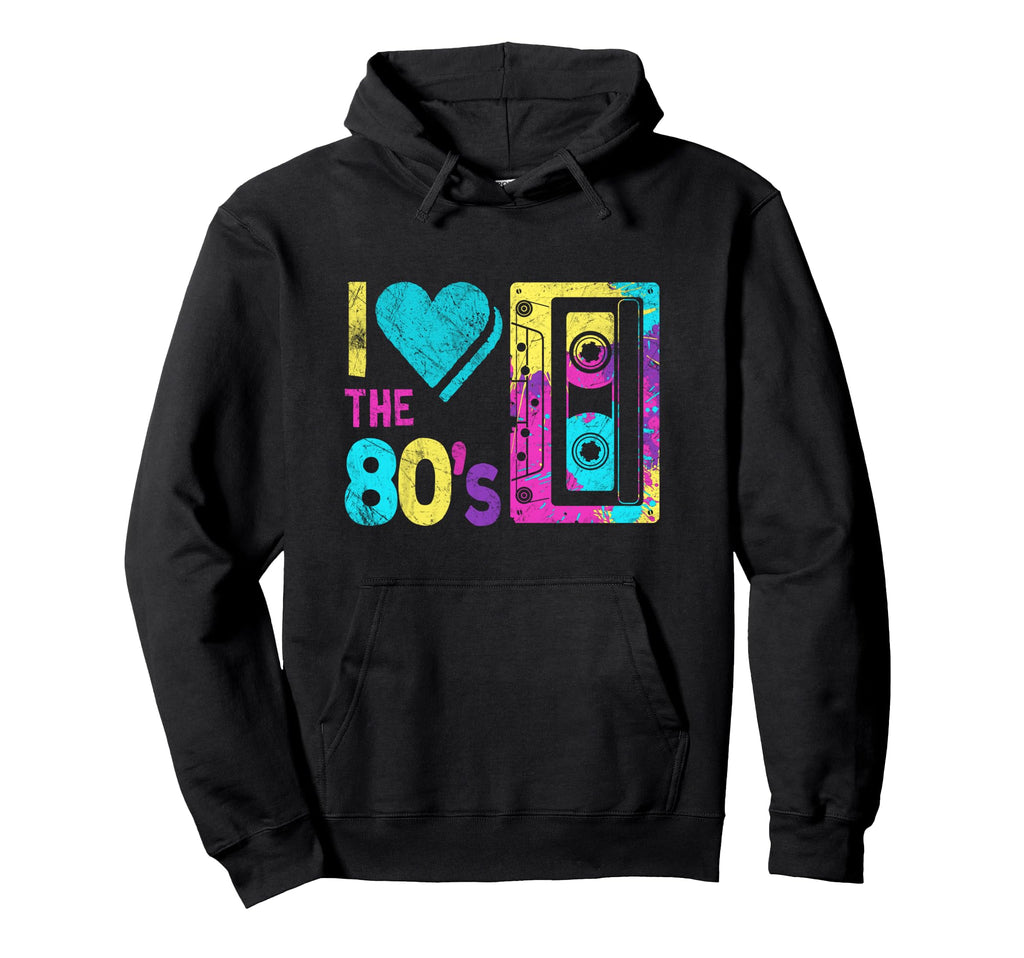 I Love 80S Eighties 1980 Cassette Tape Hoodie - Custom Art Print for Adults - T-Shirt, Sweatshirt, Hoodie