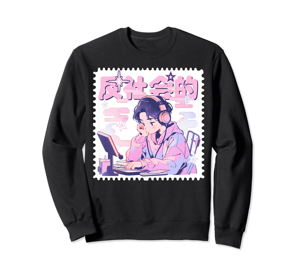 Kawaii Anime Music Lover Y2K Sweatshirt - Fun Novelty Design Men Women - T-Shirt, Sweatshirt, Hoodie