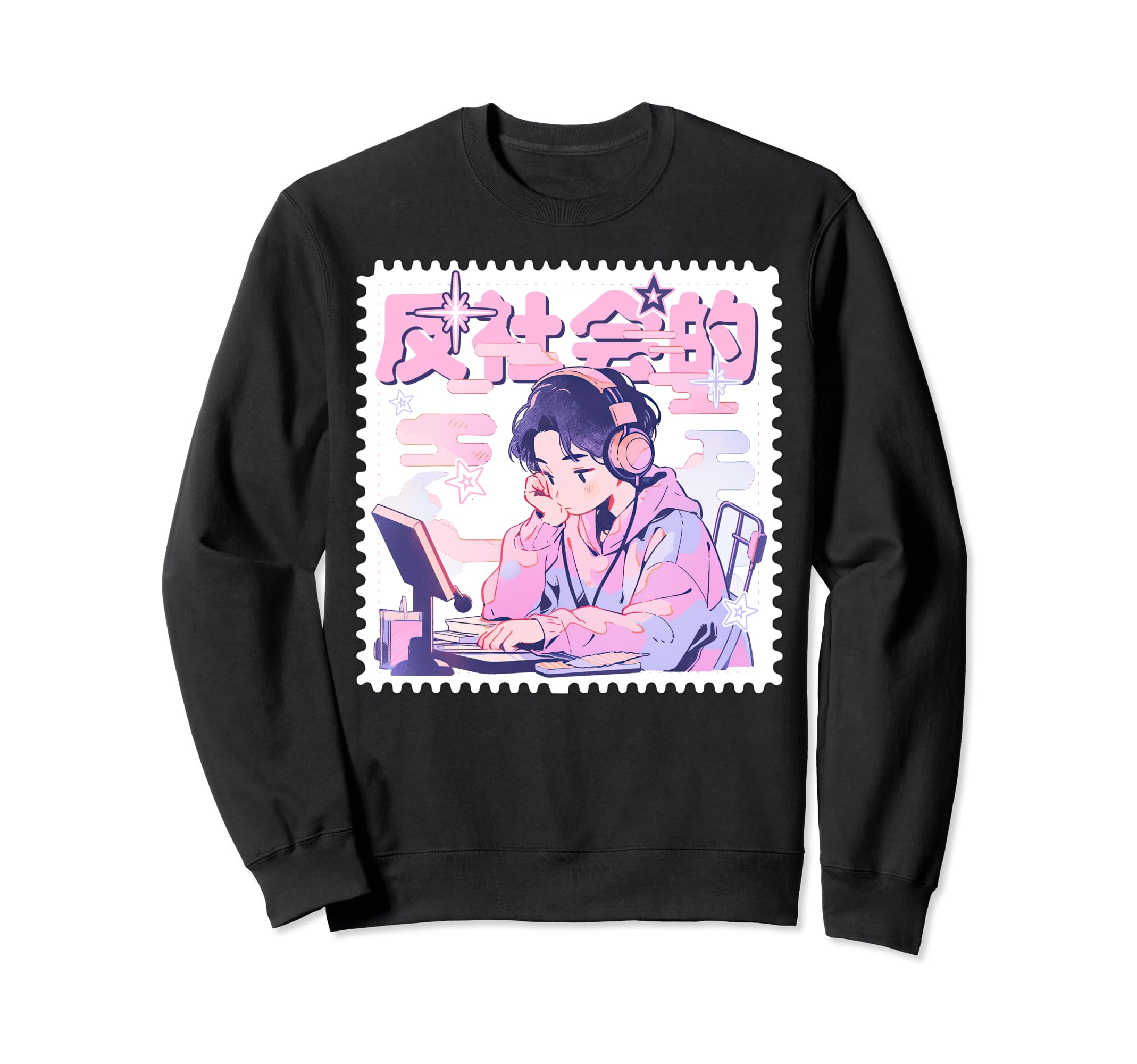 Kawaii Anime Music Lover Y2K Sweatshirt - Fun Novelty Design Men Women - T-Shirt, Sweatshirt, Hoodie