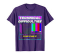 Technical Difficulties Glitch Tech T-Shirt - Fun Novelty Design for Adults - T-Shirt, Sweatshirt, Hoodie