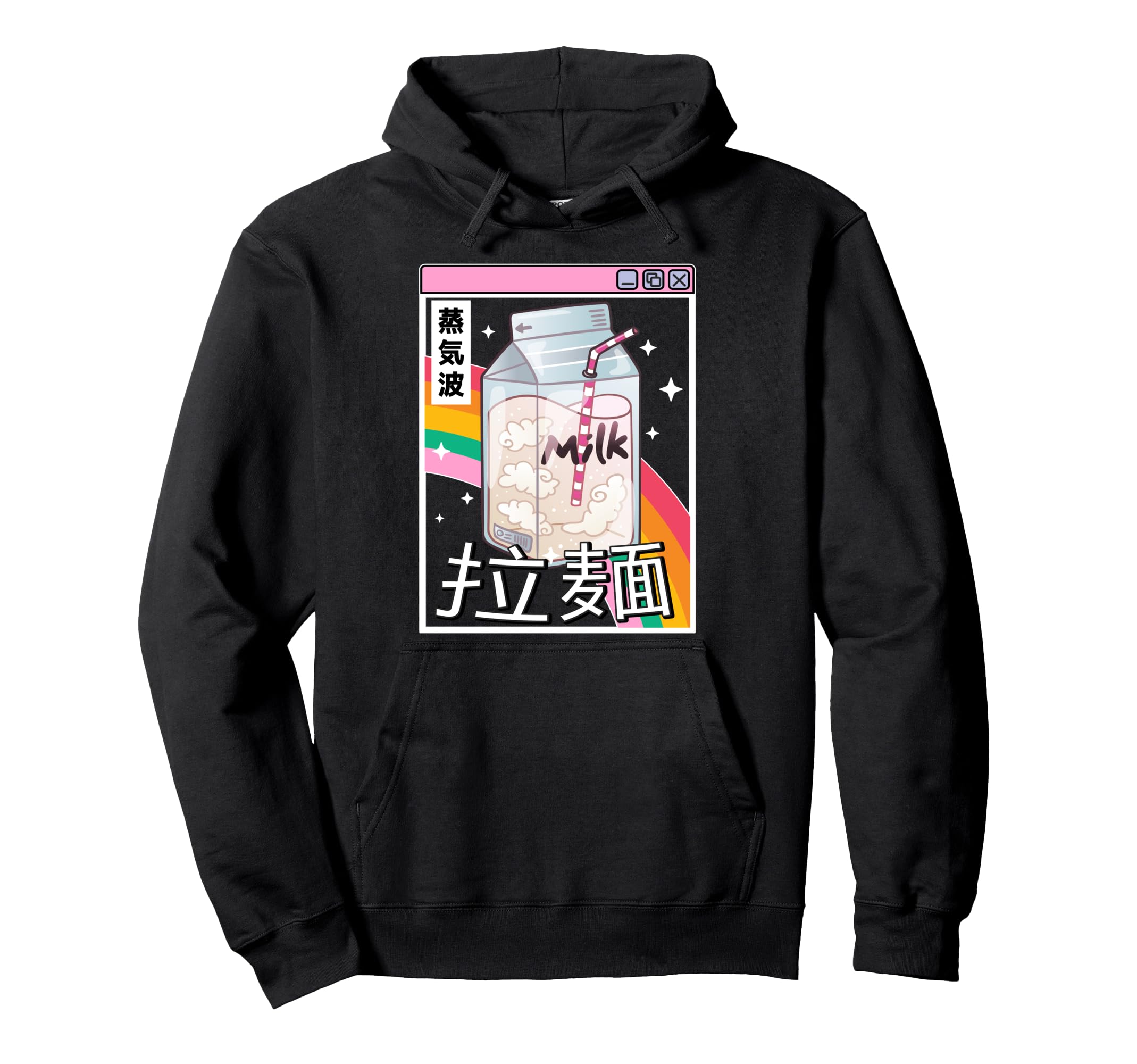 Japan Milk Carton Kawaii Rainbow Hoodie - Streetwear Style Men Women - T-Shirt, Sweatshirt, Hoodie