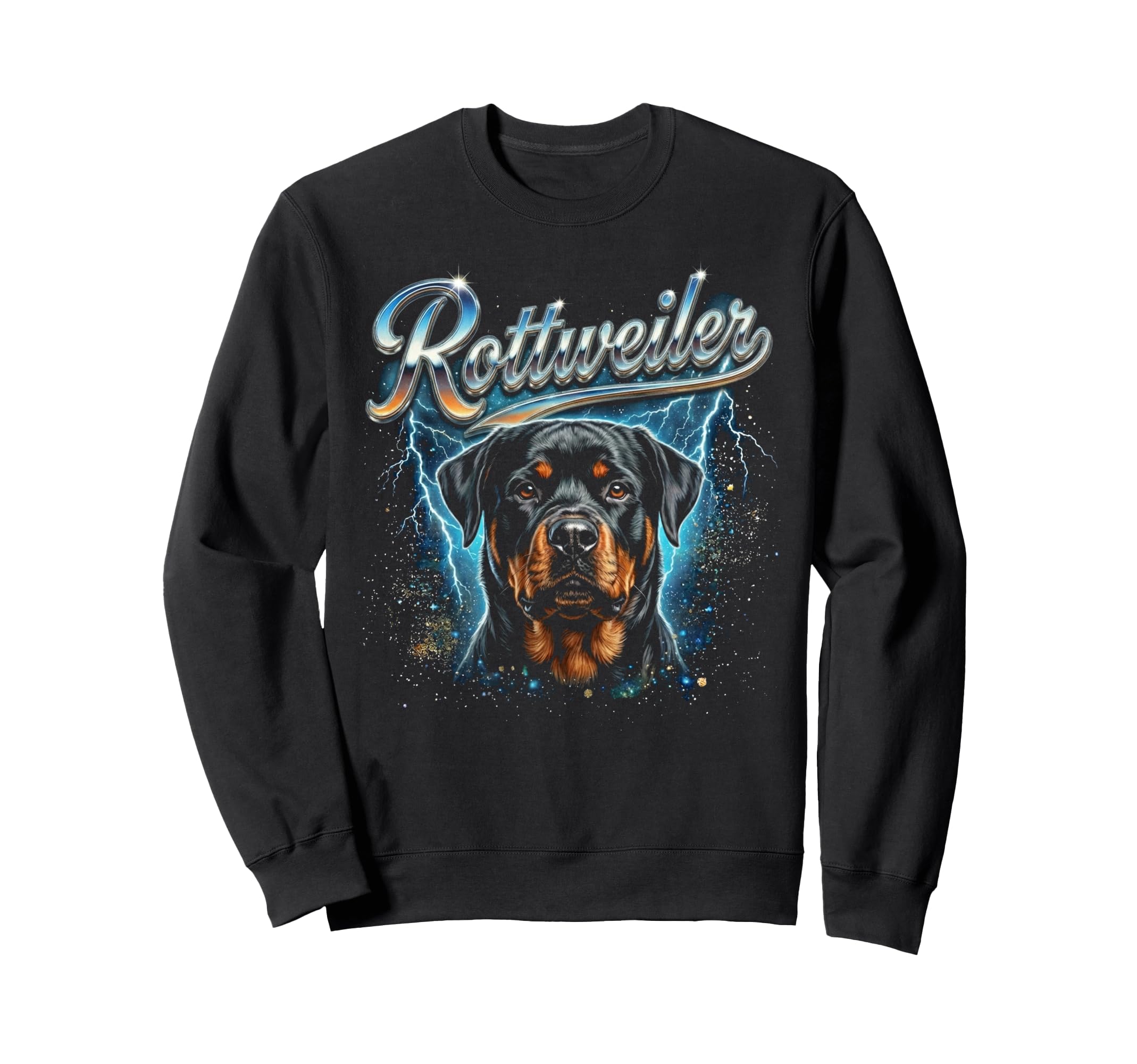 Rottweiler 90S Dog Lover 80S Sweatshirt - Graphic Print for Adults - T-Shirt, Sweatshirt, Hoodie