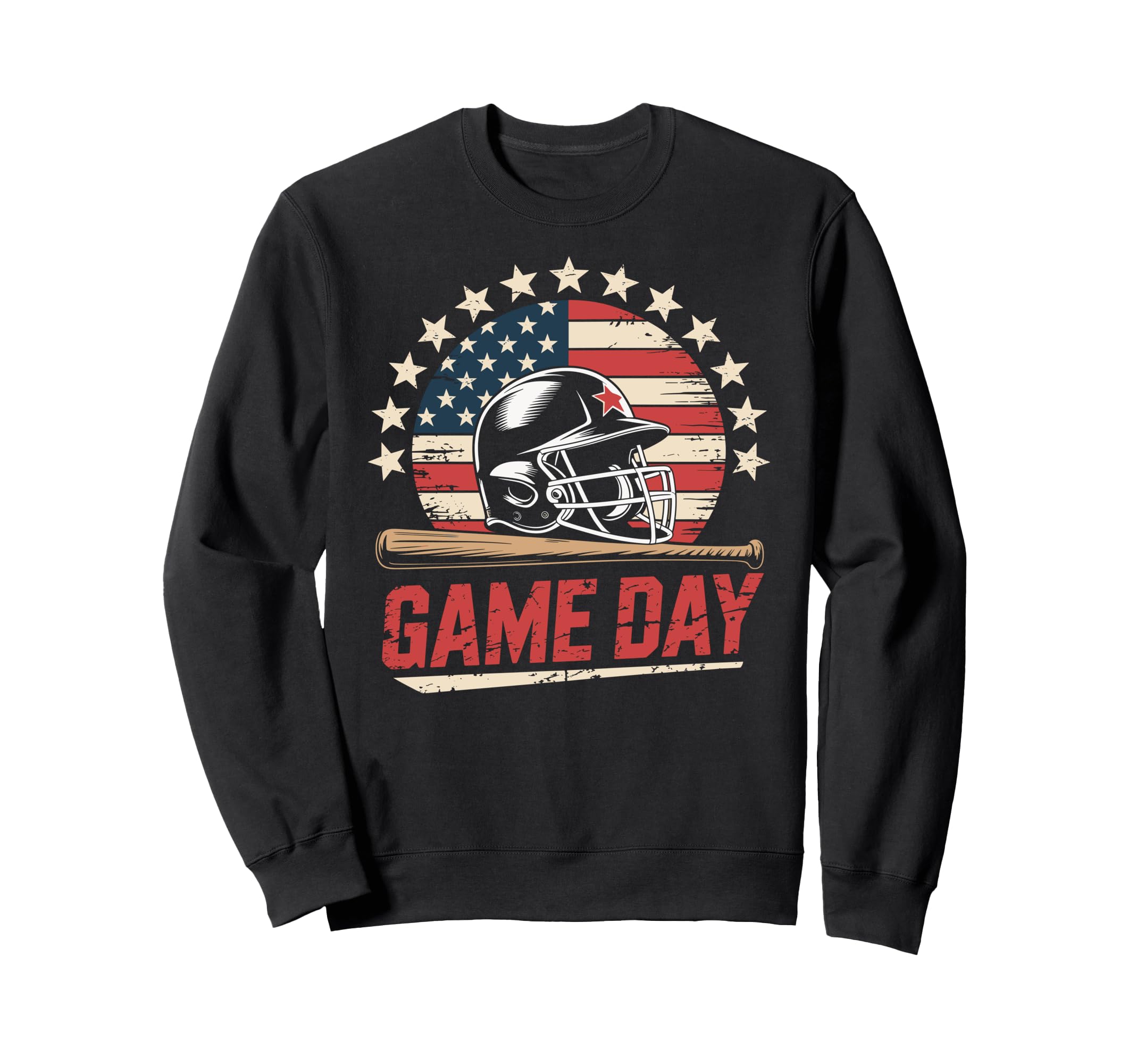 Funny Baseball Dad Usa Flag Sweatshirt - Unique Graphic for Adults - T-Shirt, Sweatshirt, Hoodie