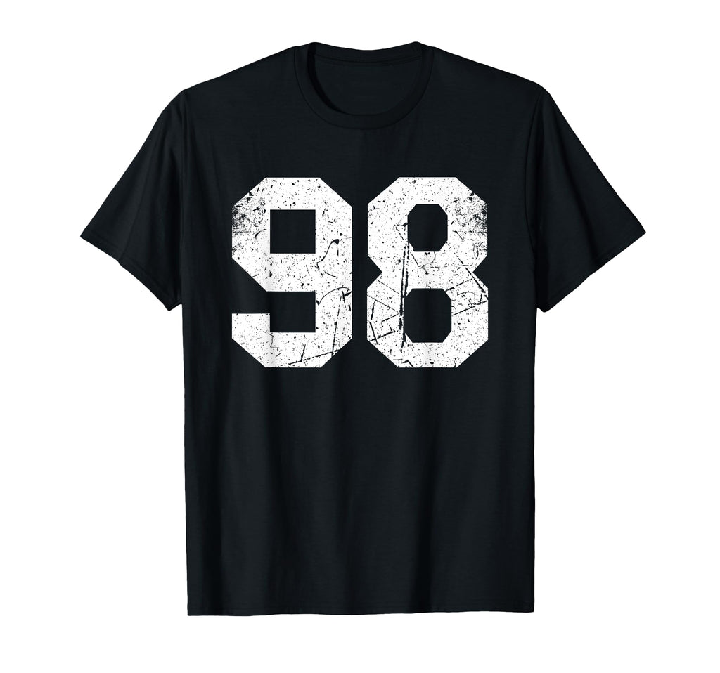 Number 98 Varsity Number T-Shirt - Aesthetic Graphic Unisex - T-Shirt, Sweatshirt, Hoodie